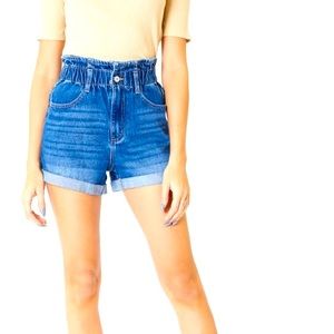 Kancan High Wasted Paper Bag shorts